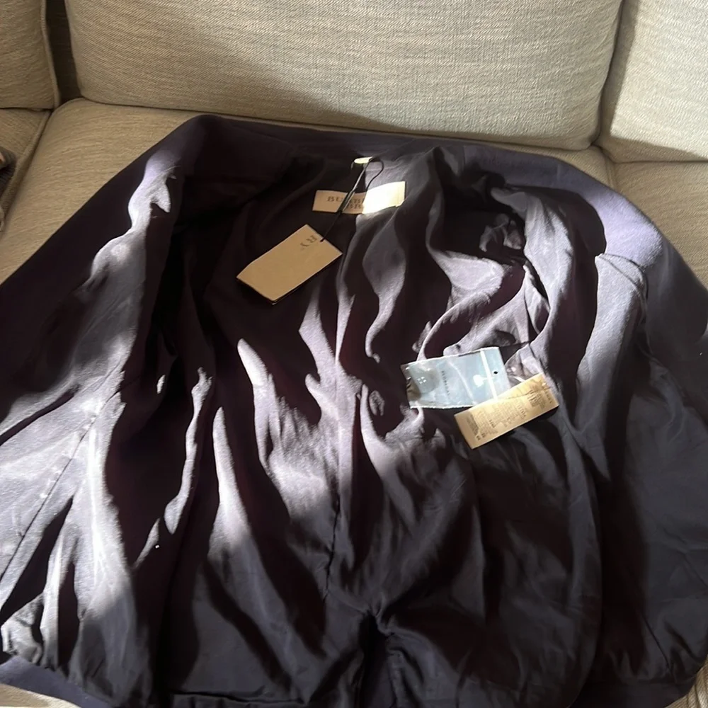 NWT Burberry Black Dark Navy Blazer - Size 14